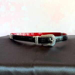 Brighton Black and Red Women's Belt